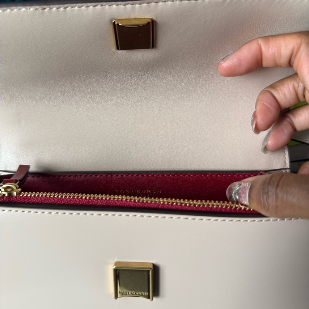 Tory Burch Eleanor E/W Rectangular Snake Crystal … - image 2